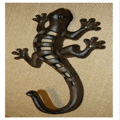 Thaisan7, Lizard towel Clothes Hat Coat Hooks Hanger Holder Cast Iron 8" H x 5" W For Home Decore Birthday Gift Present (8)