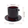 SDTC Tech 1-1/4 Inch Flange Rod Holder Cylinder Type Stainless Steel Shower Pole End Supports Bracket Closet Rod Socket with Fixing Screws for Bathroom Wardrobe Laundry Rooms, Matte Black - 2 Pack view 3