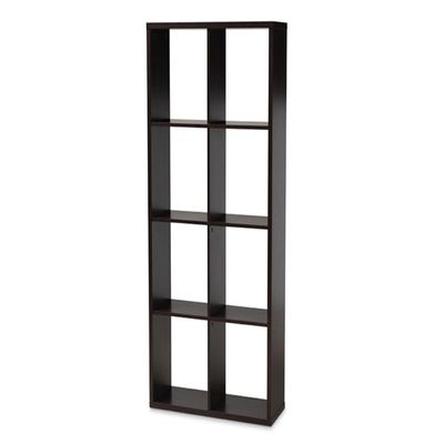Baxton Studio Janne Modern and Contemporary Dark Brown Finished 8-Cube Multipurpose Storage Shelf
