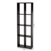 Baxton Studio Janne Modern and Contemporary Dark Brown Finished 8-Cube Multipurpose Storage Shelf view 3