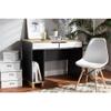 Baxton Studio Reed Mid-Century Modern 2-Drawer Multicolor Wood Computer Desk view 2