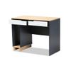 Baxton Studio Reed Mid-Century Modern 2-Drawer Multicolor Wood Computer Desk view 4