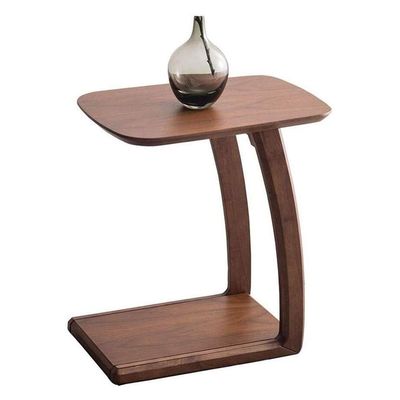 Tables WFF Solid Wood Side, Movable Sofa, C-Shaped Storage, Living Room Snack 523657cm (Color : Brown)