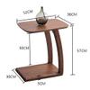 Tables WFF Solid Wood Side, Movable Sofa, C-Shaped Storage, Living Room Snack 523657cm (Color : Brown) view 2