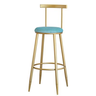 Barstools Metal Bar Stools Modern Counter Height Stool Contemporary Velvet Upholstered Seat with Gold Metal Leg Kitchen Breakfast Chair for Bistro Pub Dining Room