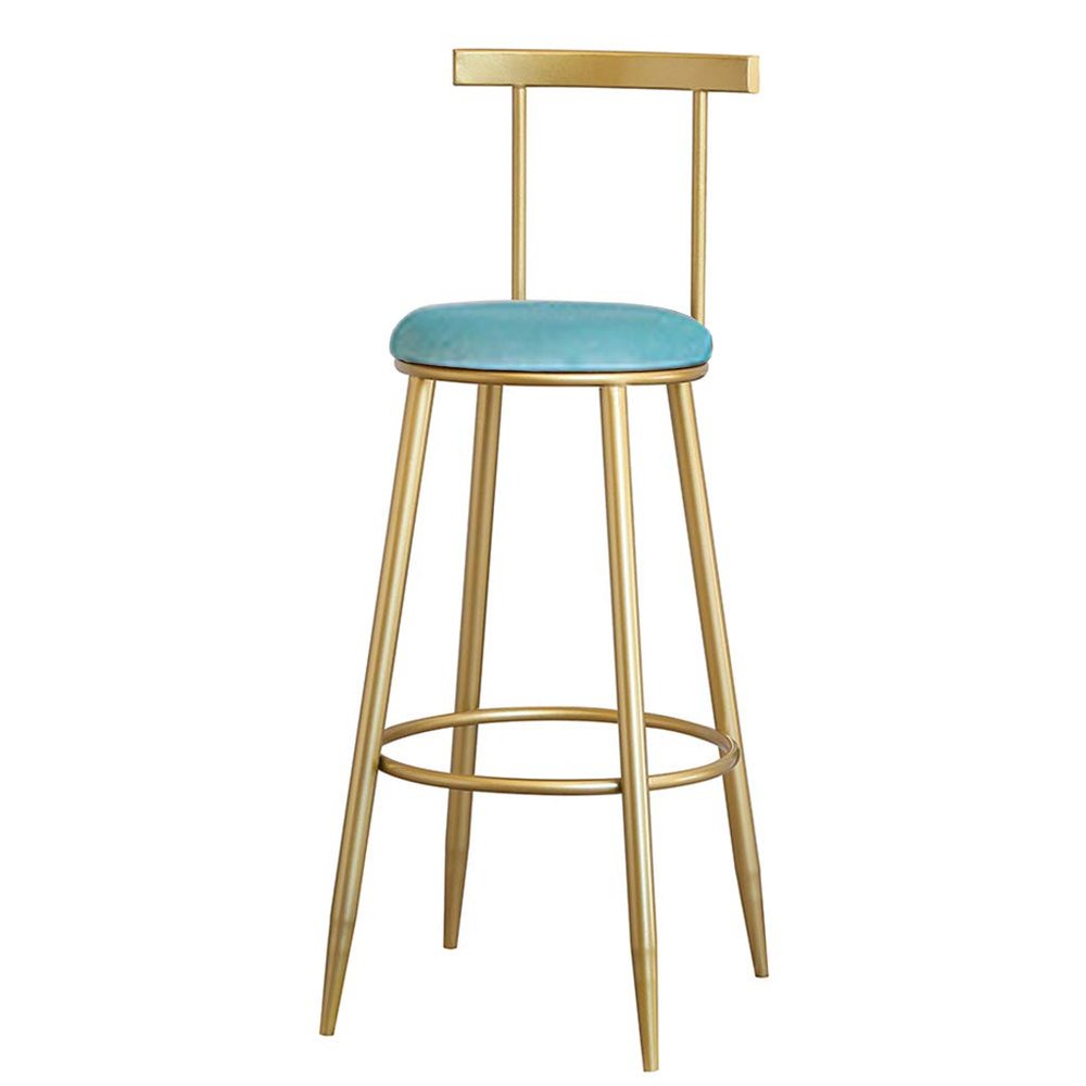 Barstools Metal Bar Stools Modern Counter Height Stool Contemporary Velvet Upholstered Seat with Gold Metal Leg Kitchen Breakfast Chair for Bistro Pub Dining Room