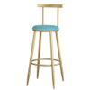 Barstools Metal Bar Stools Modern Counter Height Stool Contemporary Velvet Upholstered Seat with Gold Metal Leg Kitchen Breakfast Chair for Bistro Pub Dining Room view 1