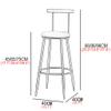 Barstools Metal Bar Stools Modern Counter Height Stool Contemporary Velvet Upholstered Seat with Gold Metal Leg Kitchen Breakfast Chair for Bistro Pub Dining Room view 2
