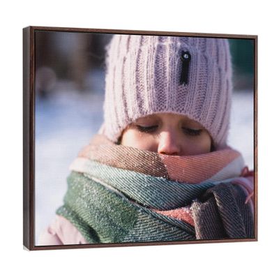 P&L ART. Personalized Custom Canvas Prints: Photo On Canvas Transform Your Photos into Stunning Framed Wall Art Digitally Printed Photo To Canvas Ideal for Home Decor Gifts Keepsakes Walnut 20X24
