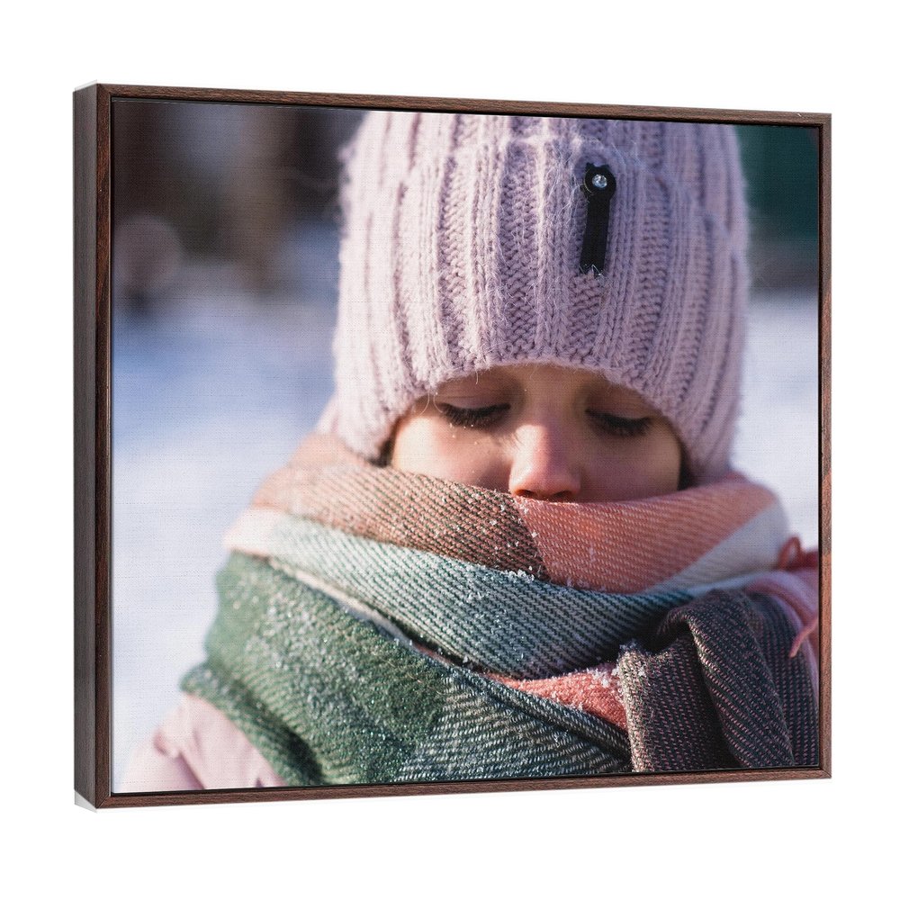 P&L ART. Personalized Custom Canvas Prints: Photo On Canvas Transform Your Photos into Stunning Framed Wall Art Digitally Printed Photo To Canvas Ideal for Home Decor Gifts Keepsakes Walnut 20X24