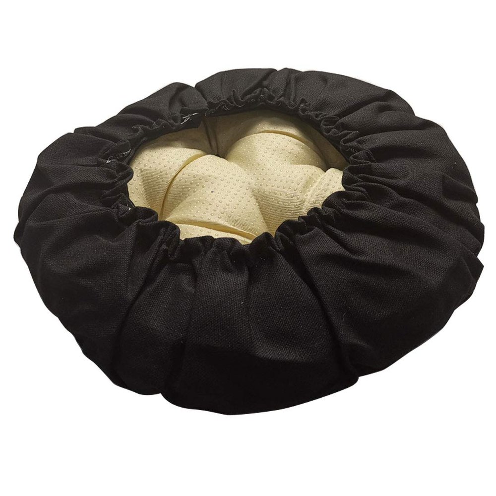 ALoveTree Stool Covers Round Memory Foam Bar Stool Cushion Round Cushion with Non-Slip Backing and Elastic Band Black 14 inches