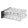 Amazon Basics 20 Jars Spice Rack Organizer, Space-Saving Kitchen Organizer with Glass Spice Jars, Sturdy, Silver view 2