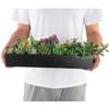MyGift Artificial Succulent Centerpiece,15.75 Inch Faux Succulents Arrangement Plants in Sleek Black Wooden Rectangular Planter Box view 4