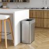 iTouchless Touchless Open Top Trash Cans with AbsorbX Odor Filter, Stainless Steel, Rectangular 16 Gallon view 2