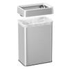 iTouchless Touchless Open Top Trash Cans with AbsorbX Odor Filter, Stainless Steel, Rectangular 16 Gallon view 4