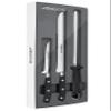 Arcos 3 pieces Nitrum Stainless Steel and mm blade. 753 gr Professional Cooking Knife For Cutting Variety of Foods Ergonomic Polyoxymethylene POM Handle. Series Riviera. Color Black. view 1
