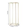 Efavormart 2 Pack 40" Matte Gold Wedding Flower Stand Metal Vase Column Stand Geometric Centerpiece Vase view 3
