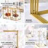 Efavormart 2 Pack 40" Matte Gold Wedding Flower Stand Metal Vase Column Stand Geometric Centerpiece Vase view 4