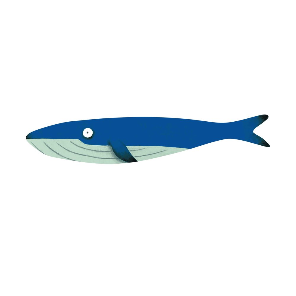 Bordallo Pinheiro + Sardine + Azores by Joo VAZ de Carvalho + H 1" W 7" L 1" + Multicolor