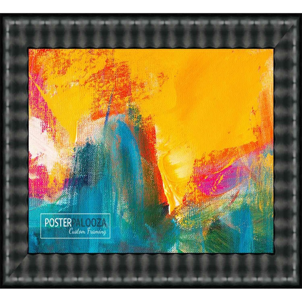 Poster Palooza A3 16.5x11.7 Contemporary Black Complete Wood Picture Frame with UV Acrylic Plexiglass, Foam Board Backing & Hardware Included