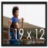 Poster Palooza 19x12 Contemporary Black Complete Wood Picture Frame with UV Acrylic Plexiglass, Foam Board Backing & Hardware Included view 1