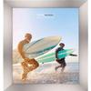 Poster Palooza 24x16 Contemporary Pewter Complete Wood Picture Frame with UV Acrylic Plexiglass, Foam Board Backing & Hardware Included view 4