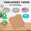 14 x 14 Inch Natural Parchment Paper Squares 200 Sheets | Made is USA | Worthy Liners Non-Stick Precut Baking Parchment, Perfect for baking and cooking view 2