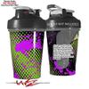 Decal Style Skin Wrap works with Blender Bottle 20oz Halftone Splatter Hot Pink Green (BOTTLE NOT INCLUDED) view 2