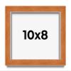 10x8 Frame Brown Honey Pecan Solid Wood Picture Frame with UV Acrylic Plexiglass, Foam Board Backing & Hanging Hardware Included | 0.75 Inch Frame Moulding Width | 0.5 Inch Rabbet Depth view 1