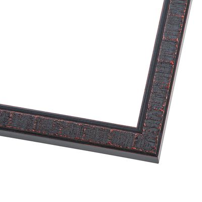 Poster Palooza 24x14 Frame Brown Kingsley Distressed Solid Wood Picture Frame | 0.75 Inch Moulding Width | with UV Acrylic Plexiglass, Foam Board Backing & Hanging Hardware Included