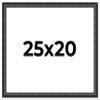 Poster Palooza 25x20 Frame Black Castle Solid Wood Picture Frame | 1.125 Inch Moulding Width | with UV Acrylic Plexiglass, Foam Board Backing & Hanging Hardware Included view 1