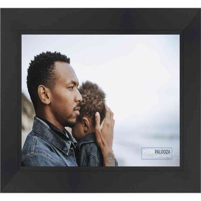 Poster Palooza 30x24 Contemporary Black Complete Wood Picture Frame with UV Acrylic Plexiglass, Foam Board Backing & Hardware Included