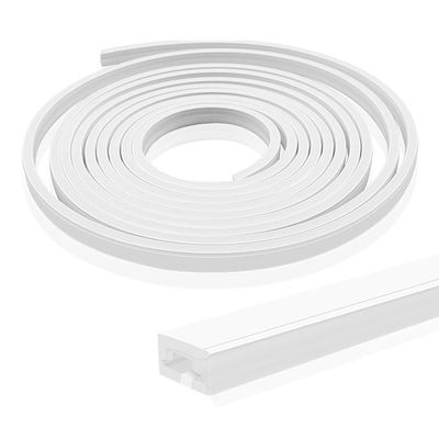 BIRRAY 16.4FT/5M Silicone LED Channel System, 6x12mm DIY LED Neon Rope Light IP67 Waterproof Fit for 8mm LED Strip Lights Installation, for Indoor Outdoor Ambient Decor