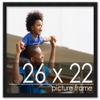 Poster Palooza 26x22 Contemporary Black Complete Wood Picture Frame with UV Acrylic Plexiglass, Foam Board Backing & Hardware Included view 1