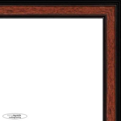 Poster Palooza 28x24 Traditional Walnut Complete Wood Picture Frame with UV Acrylic Plexiglass, Foam Board Backing & Hardware Included