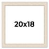 Poster Palooza 20x18 Frame Brushed White Wash Complete Wood Picture Frame with UV Acrylic, Foam Board Backing, & Wall Hanging Hardware for Vertical or Horizontal Display view 1