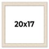 Poster Palooza 20x17 Frame Brushed White Wash Complete Wood Picture Frame with UV Acrylic, Foam Board Backing, & Wall Hanging Hardware for Vertical or Horizontal Display view 1