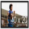 Poster Palooza 40x20 Contemporary Black Complete Wood Panoramic Frame with UV Acrylic Plexiglass, Foam Board Backing & Hardware Included view 1