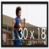 Poster Palooza 30x18 Contemporary Black Complete Wood Picture Frame with UV Acrylic Plexiglass, Foam Board Backing & Hardware Included view 1