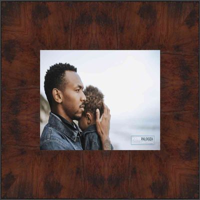 Poster Palooza 24x19 Contemporary Walnut Complete Wood Picture Frame with UV Acrylic Plexiglass, Foam Board Backing & Hardware Included