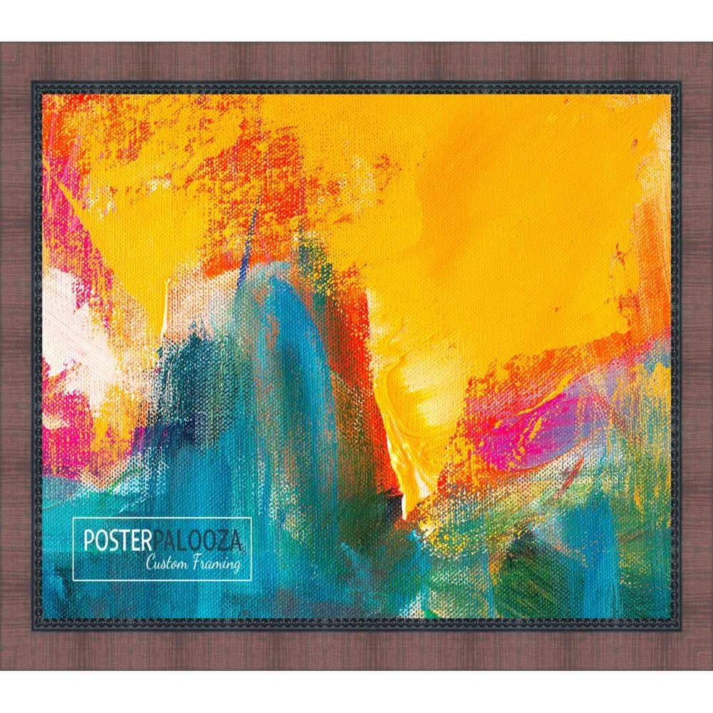 Poster Palooza 23x15 Traditional Walnut Complete Wood Picture Frame with UV Acrylic Plexiglass, Foam Board Backing & Hardware Included