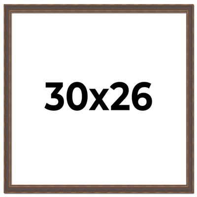 Poster Palooza 30x26 Frame Brown Gold Bronze Metropolis | 1.25 Inch Moulding Width | Solid Wood Picture Frame with UV Acrylic Plexiglass, Foam Board Backing & Hanging Hardware Included