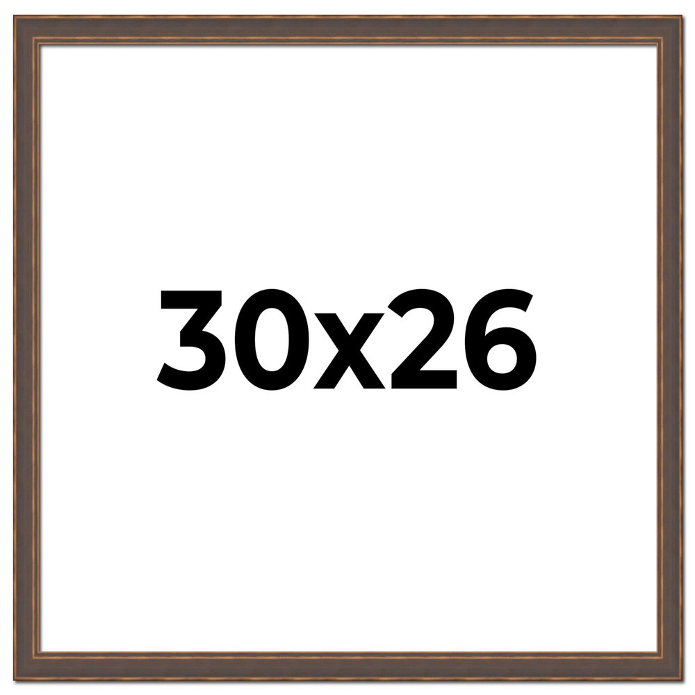 Poster Palooza 30x26 Frame Brown Gold Bronze Metropolis | 1.25 Inch Moulding Width | Solid Wood Picture Frame with UV Acrylic Plexiglass, Foam Board Backing & Hanging Hardware Included