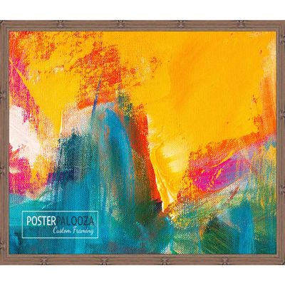 Poster Palooza 36x28 Traditional Pewter Complete Wood Picture Frame with UV Acrylic Plexiglass, Foam Board Backing & Hardware Included