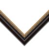 Poster Palooza 8x4 Inch Frame Black and Gold Ornate Solid Wood Picture Frame | 1.5 Inch Moulding Width | with UV Acrylic Plexiglass, Foam Board Backing & Hanging Hardware Included view 2