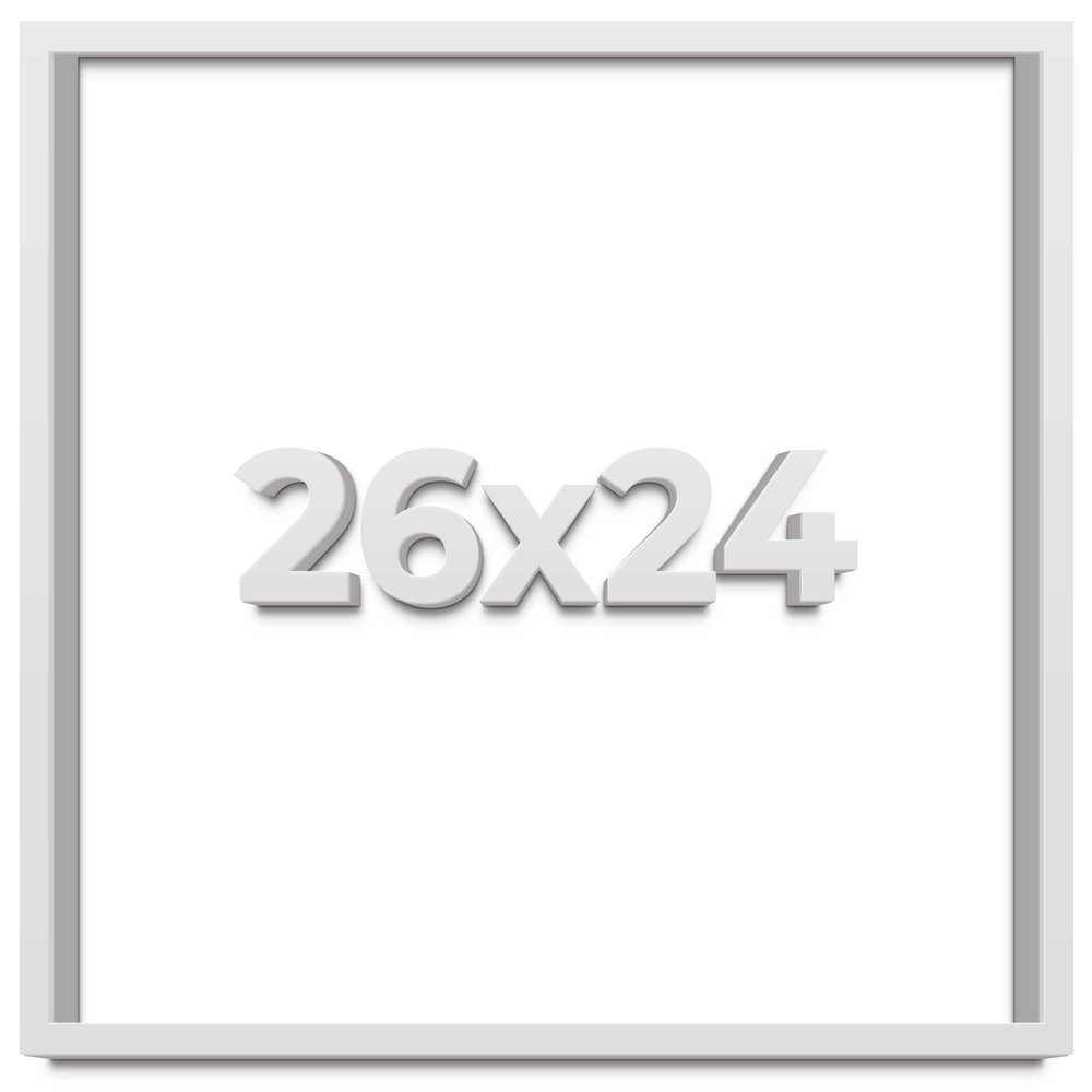 26x24 White Shadowbox Frame - Shadow Box Frame Interior Size 26x24 by 2 Inches Deep - White Frame Is Made to Display Items Up To 1.75 Inches Deep Includes Shatter Resistant Acrylic, Backing, Hardware
