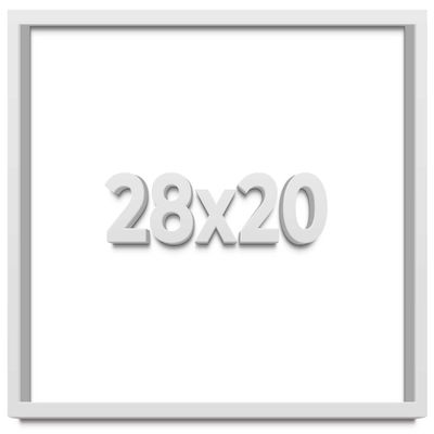 28x20 White Shadowbox Frame - Shadow Box Frame Interior Size 28x20 by 2 Inches Deep - White Frame Is Made to Display Items Up To 1.75 Inches Deep Includes Shatter Resistant Acrylic, Backing, Hardware