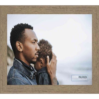 Poster Palooza 12x8 Rustic Walnut Complete Wood Picture Frame with UV Acrylic Plexiglass, Foam Board Backing & Hardware Included