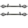 RUDI 1" Elly Side Curtain Rod, 12-20 inch (Set of 2), Black view 2
