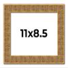 11x8.5 Frame (Letter Size) Frame Black and Gold Distressed Solid Wood Picture Frame | 1.625 Inch Moulding Width | with UV Acrylic Plexiglass, Foam Board Backing & Hanging Hardware Included view 1